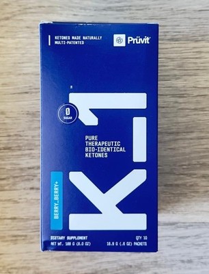 NEW K-1 Prüvit Ketones 10 Packets Charged  BERRY BERRY | Exp 2027