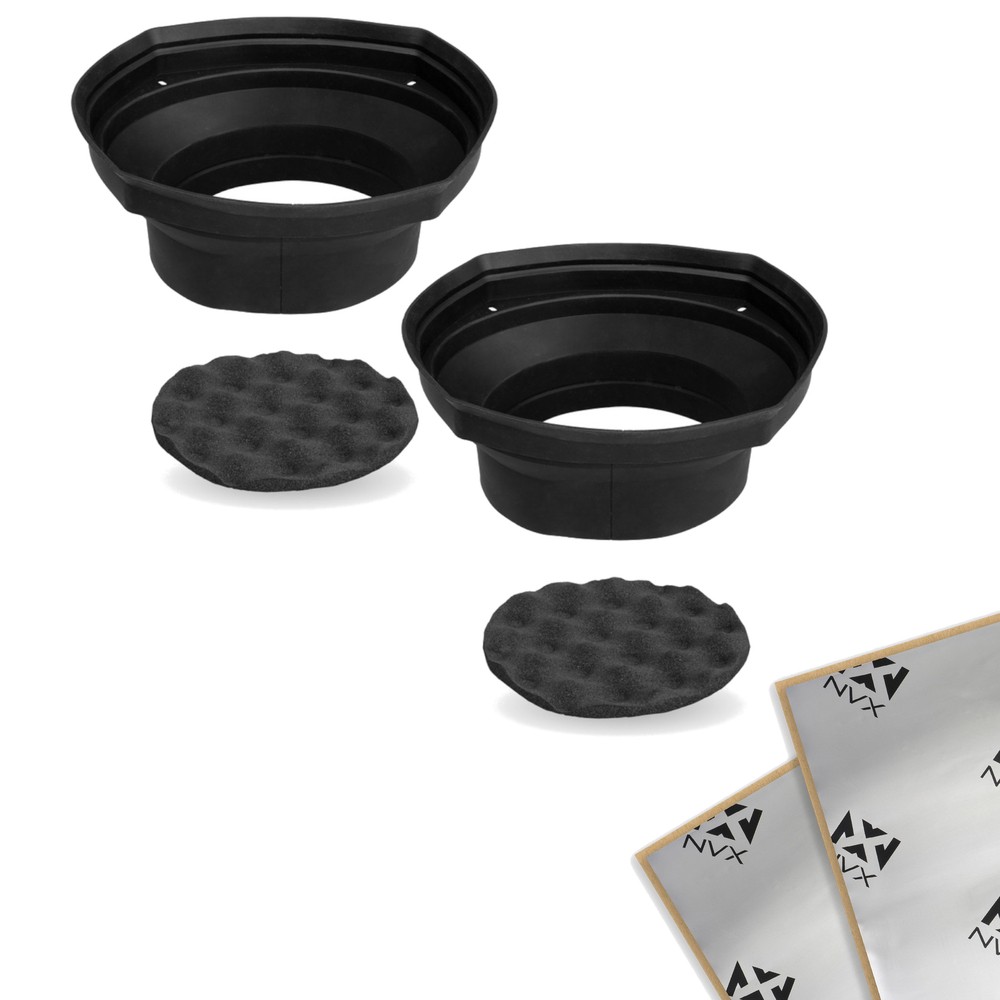 NVX XBAF69 6x9” Rubber Speaker Baffles w/ Sound Damping