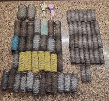 Brush Mesh Wire Hair Rollers Curlers/Plastic Pins Vintage Lot of 64 Various Size