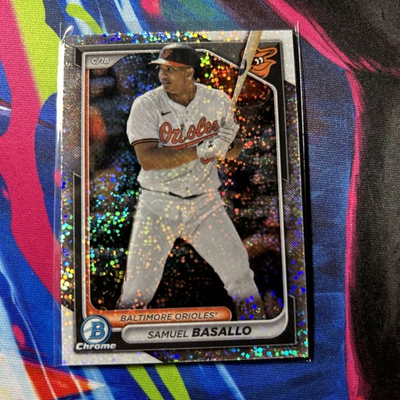 #ad 🔥2024 Bowman Chrome #BCP 232 Samuel Basallo Speckle Refractor 299 O’s $9.99