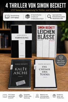 4-tlg. Simon Beckett Buchpaket Bundle - Thriller Krimi / sehr gut erhalten