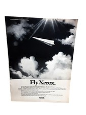 1974 Xerox Telecopier Transceiver Vintage Magazine Ad Paper Airplane