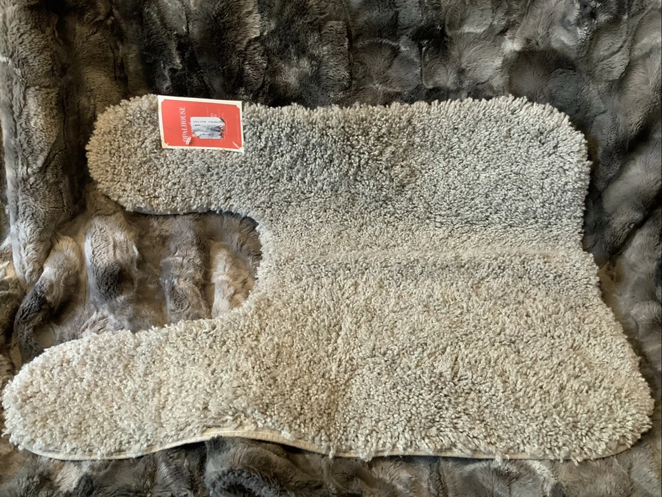 Alfombra de contorno de baño Opalhouse (24x20, gris) peluda suave/antideslizante Foto 3 de 4