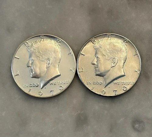[Lot of 2] 1970 D&S Kennedy Half Dollar BU & Proof Set - 40% Silver