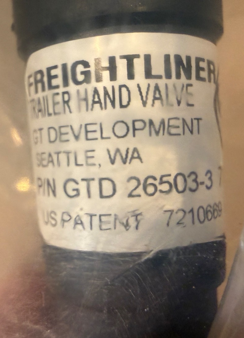 For Freightliner 26503-3 Trailer Brake Control Hand Valve GTD