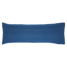 Waffle Weave Navy Blue 20X54 Body Pillow Cover