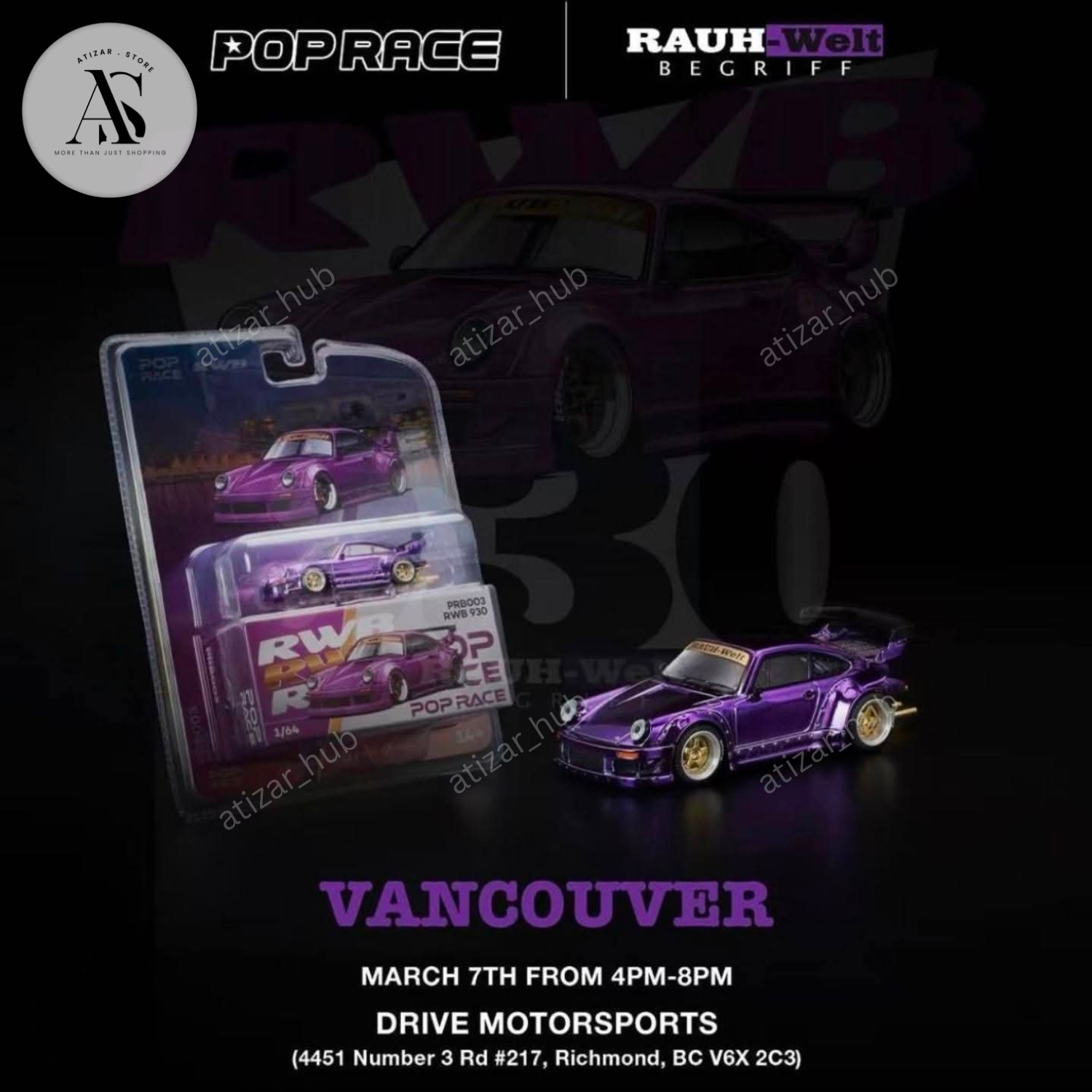2026 Pop Race RWB 930 Purple Chrome PRB003 Vancouver Event Exclusive ...