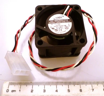 ADDA AD0412HB-B33 12V DC Brushless Fan 0.22A 40x40x28mm OL0403A - Image 1 of 4