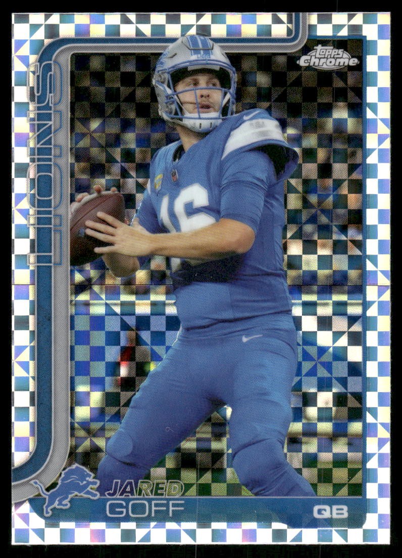 2025 Topps Chrome #102 Jared Goff X-Fractor