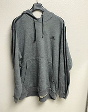 adidas Herren Hoodie Kapuzenpullover Grau 3-S...