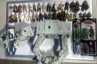 Star Wars Vintage Lot ATAT Walker Jedi Star Fighter 34 Loose Figure &four Carded