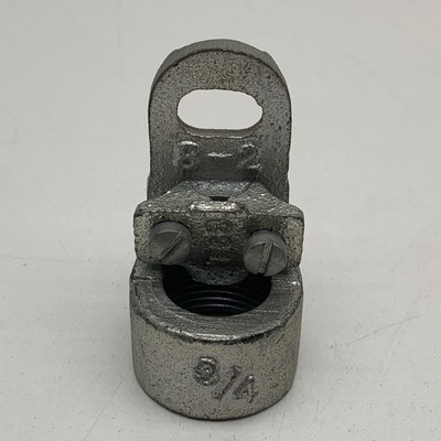 (2-Pack) Thomas & Betts 3940 3/4'' Threaded Conduit Hub Ground Clamp, #8-#2 Wire