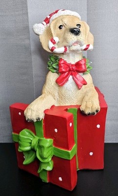 Willow & Riley Light Up Christmas Labrador Retriever Sitting inside Present 