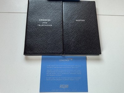 BRITISH AIRWAYS CONCORDE  Smythson Leather Featherweight Notes and Address Book