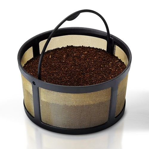 Cesta de filtro reutilizable de 8-12 tazas con fondo de malla se adapta a Keurig grande, dorada - Imagen 1 de 7
