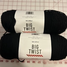 BIG TWIST VALUE set of two solid black 380 yards acrylic