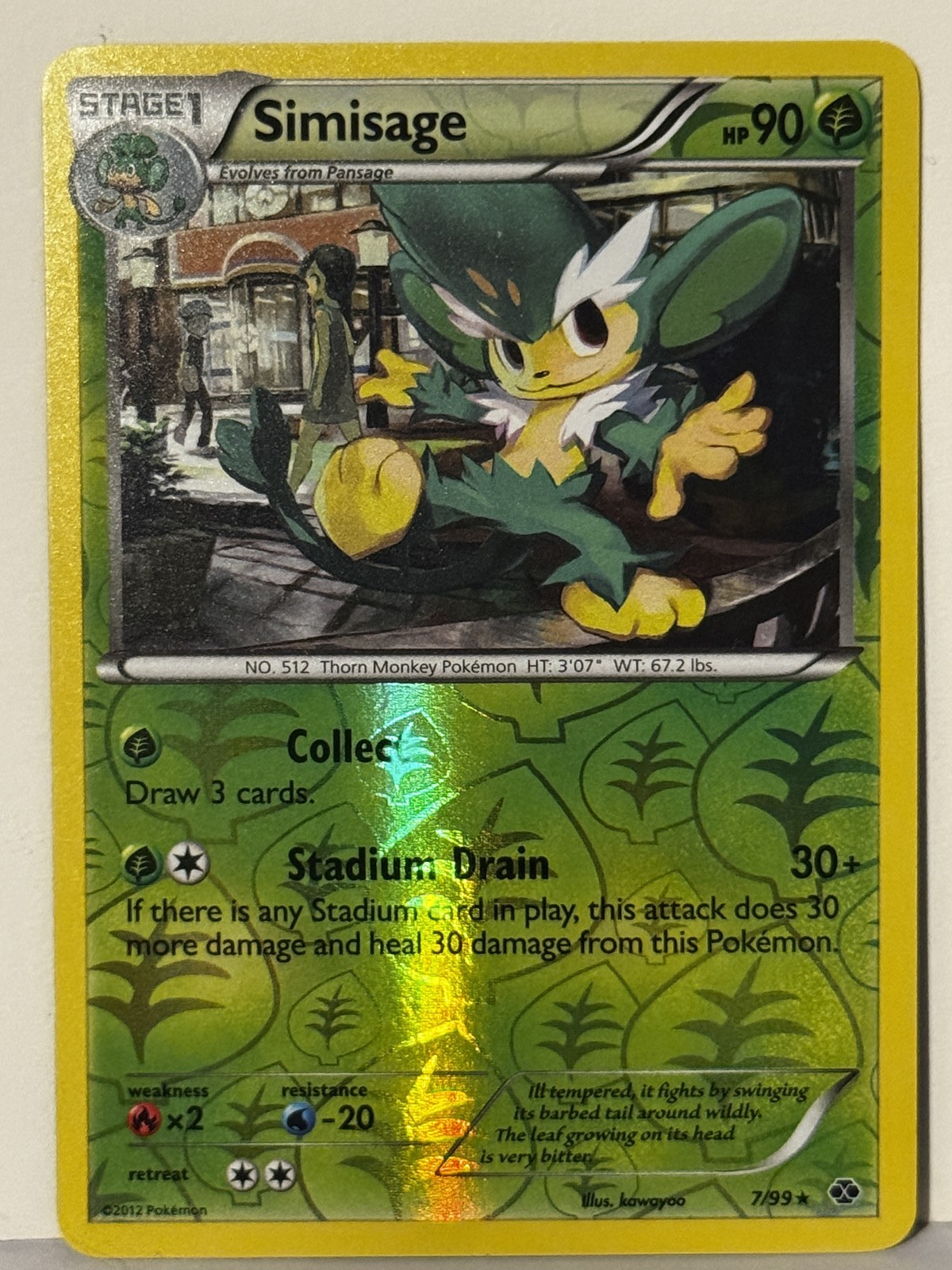 Simisage Reverse Holo 7/99 Next Destinies NM Pokemon Fast Ship