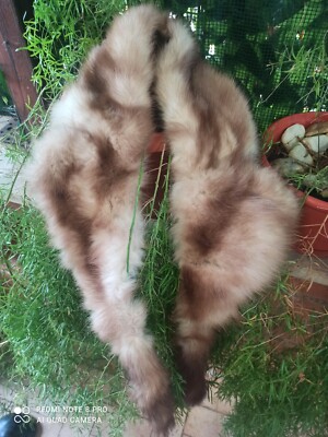 Fox neck light brown stole with shades see photo long 148 cm never used