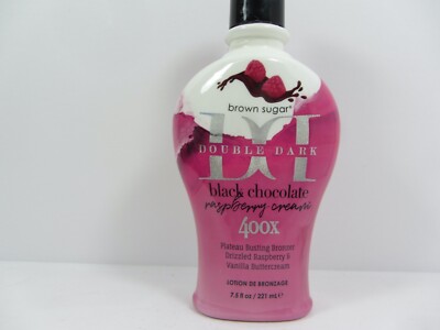 BROWN SUGAR DOUBLE DARK BLACK CHOC. RASPBERRY CREAM 400X 7.5oz TANNING LOTION
