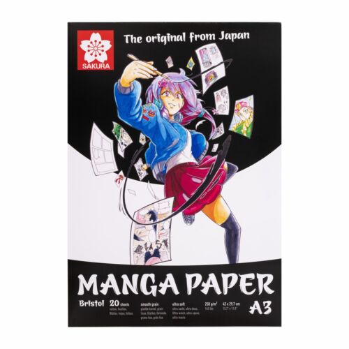 Sakura Manga paper Bristol pad A3 20 sheets 250gsm - Afbeelding 1 van 1