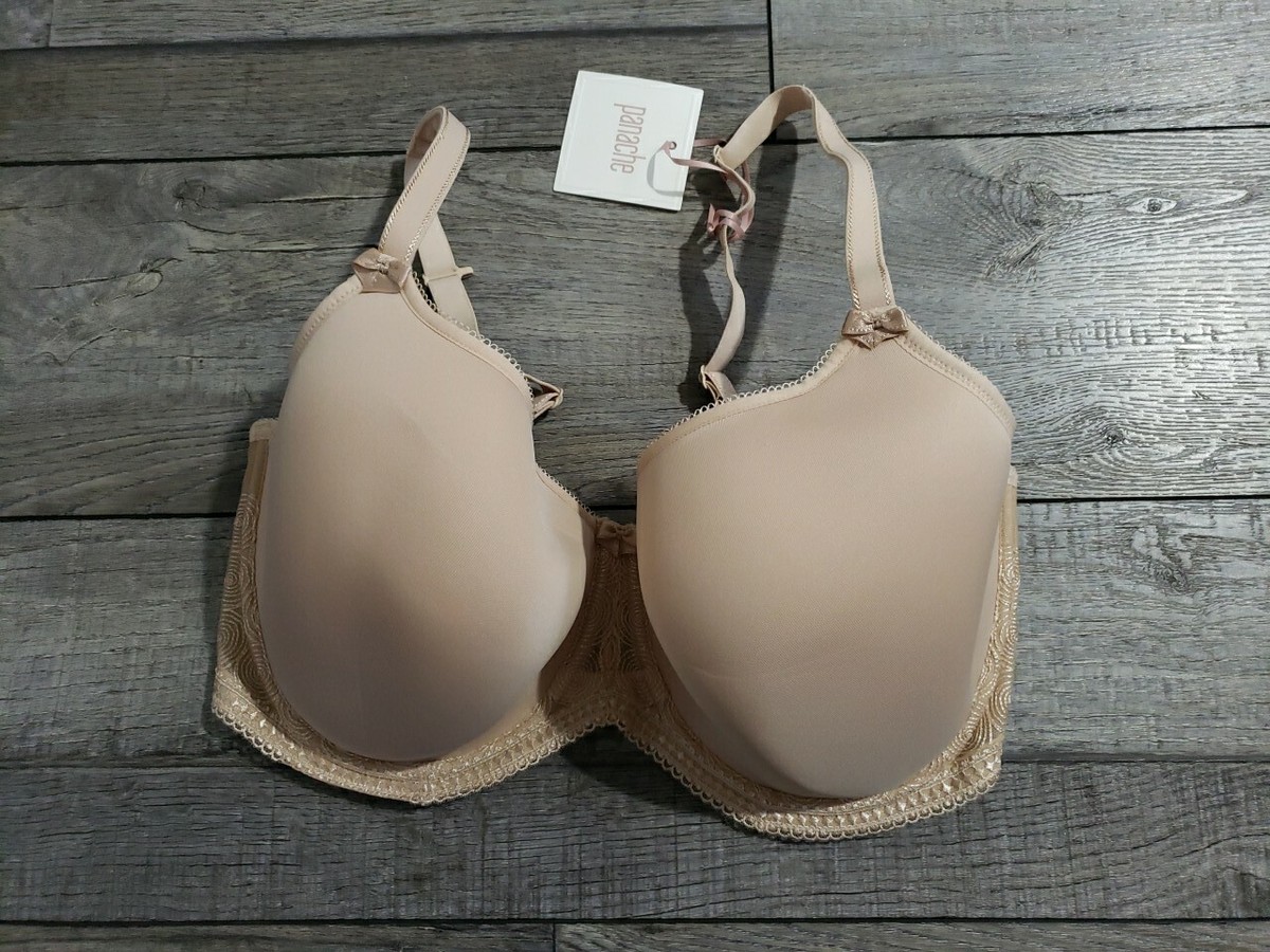 Panache Women's Cari Spacer T-Shirt Bra (7961) Sz 38FF, Champagne