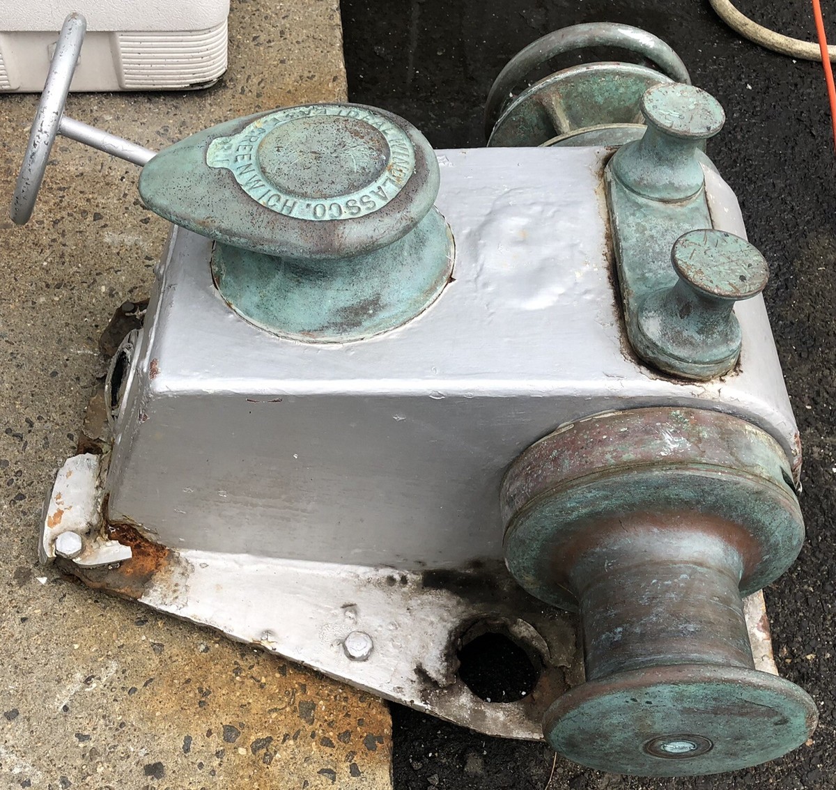 Ideal Windlass Parts Or Restoration Bronze Deck Mount | eBay
