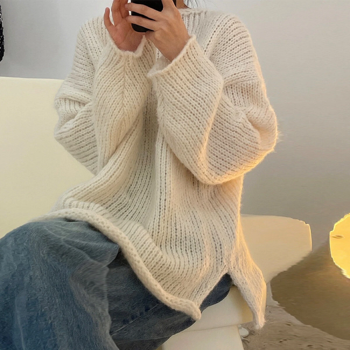 Knitted pullover top