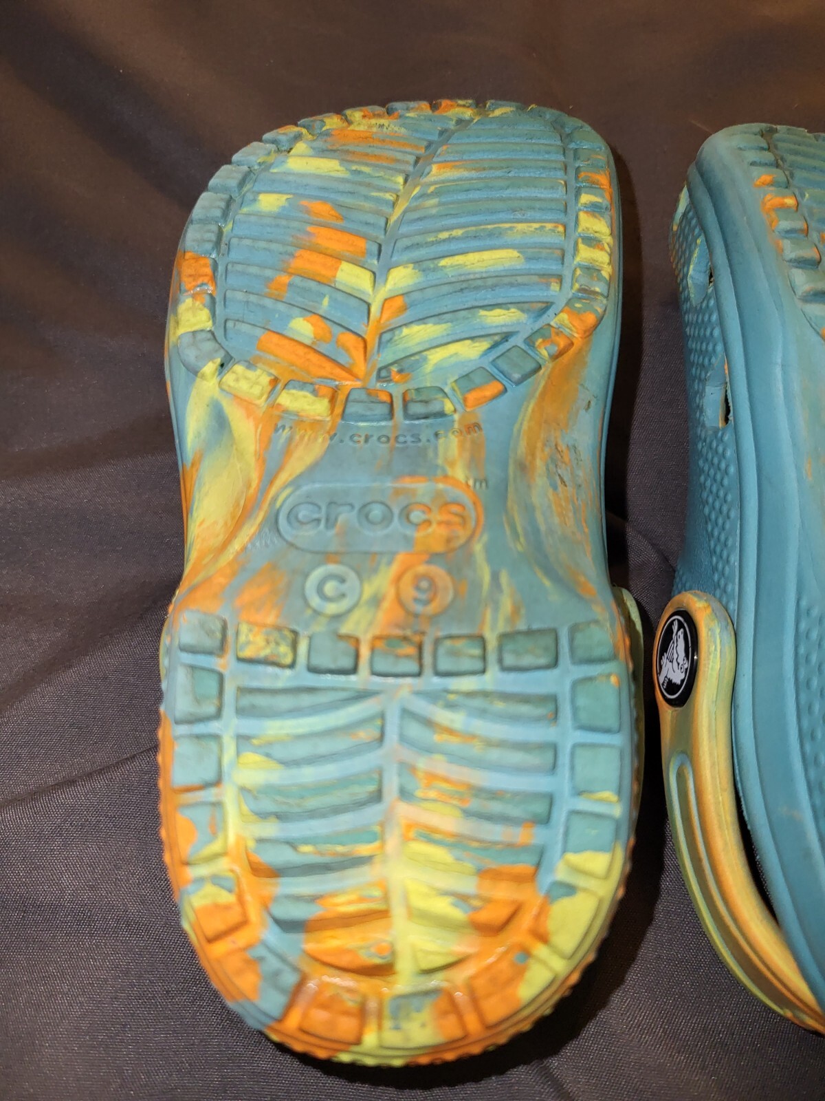 Kids' Crocs Classic Clog Marbled Tie Dye Size 9 Unisex GUC image 6