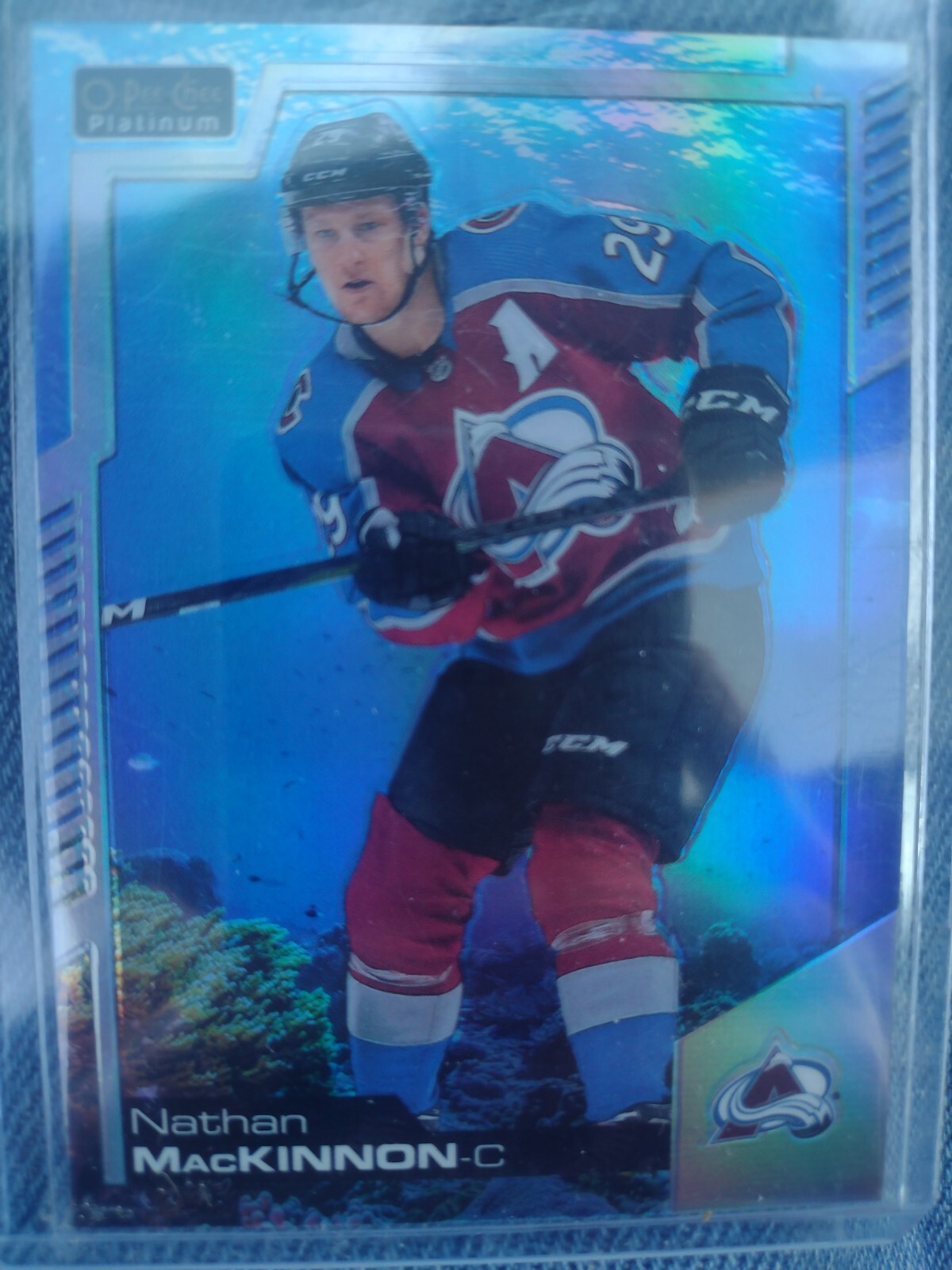 2020-21 O-Pee-Chee Platinum Aquamarine Nathan Mackinnon #'d 230/499 - Avalanche 