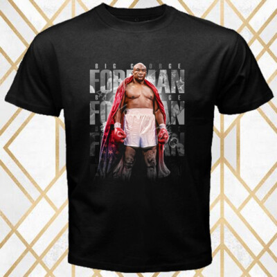 Big George Foreman Boxing Champion Men's Black Size S 5XL