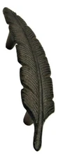 Rustic 6.5 Inch Feather Cast Iron Rustic Gate Cabinet Cupboard Pull Door Handle