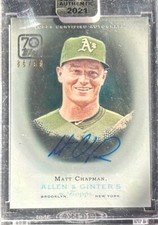 2021 Topps Clearly Authentic 2006 Allen & Ginter Matt Chapman Autograph Auto /99