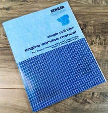 Kohler K161 K181 Single Cylinder Engine Service Manual Repair Shop Workshop Book