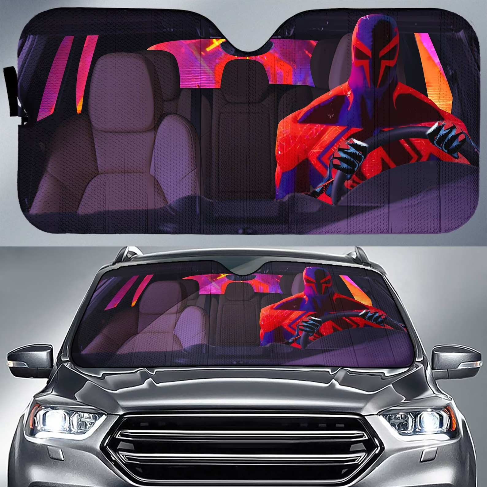 Disney Miguel O'Hara Spider Man Across The Spider-Verse Car Sun Shade