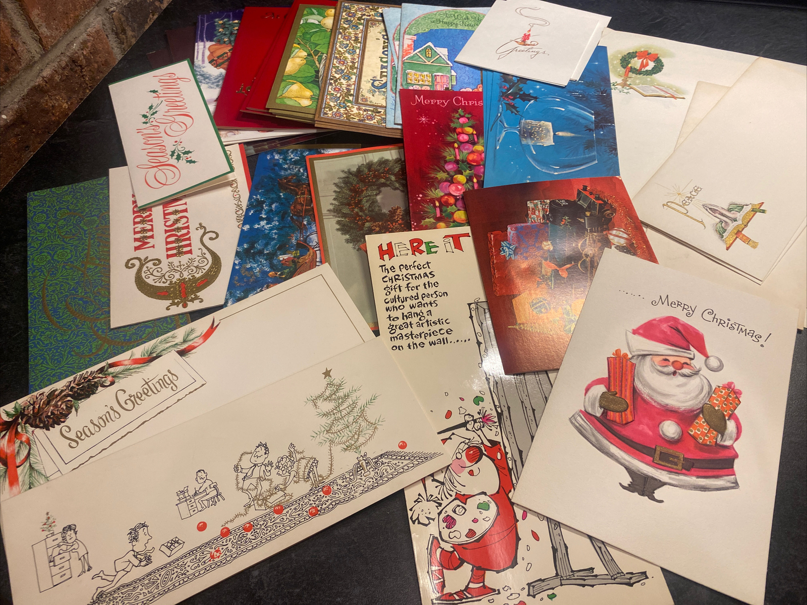 lot of vintage unused Christmas cardsseveral cards!no envelopes