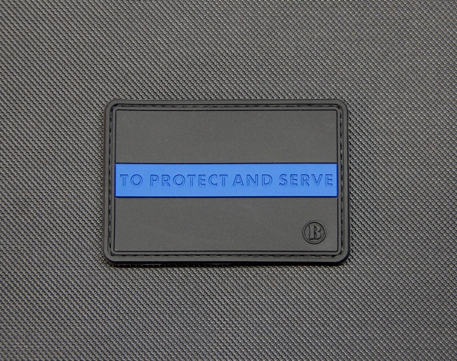 Protect And Serve Thin Blue Line 3D PVC Uniform RubberPatch Poli