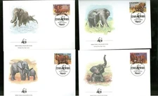 WWF 507 1983 Uganda Elephants WWF (MNH) covers