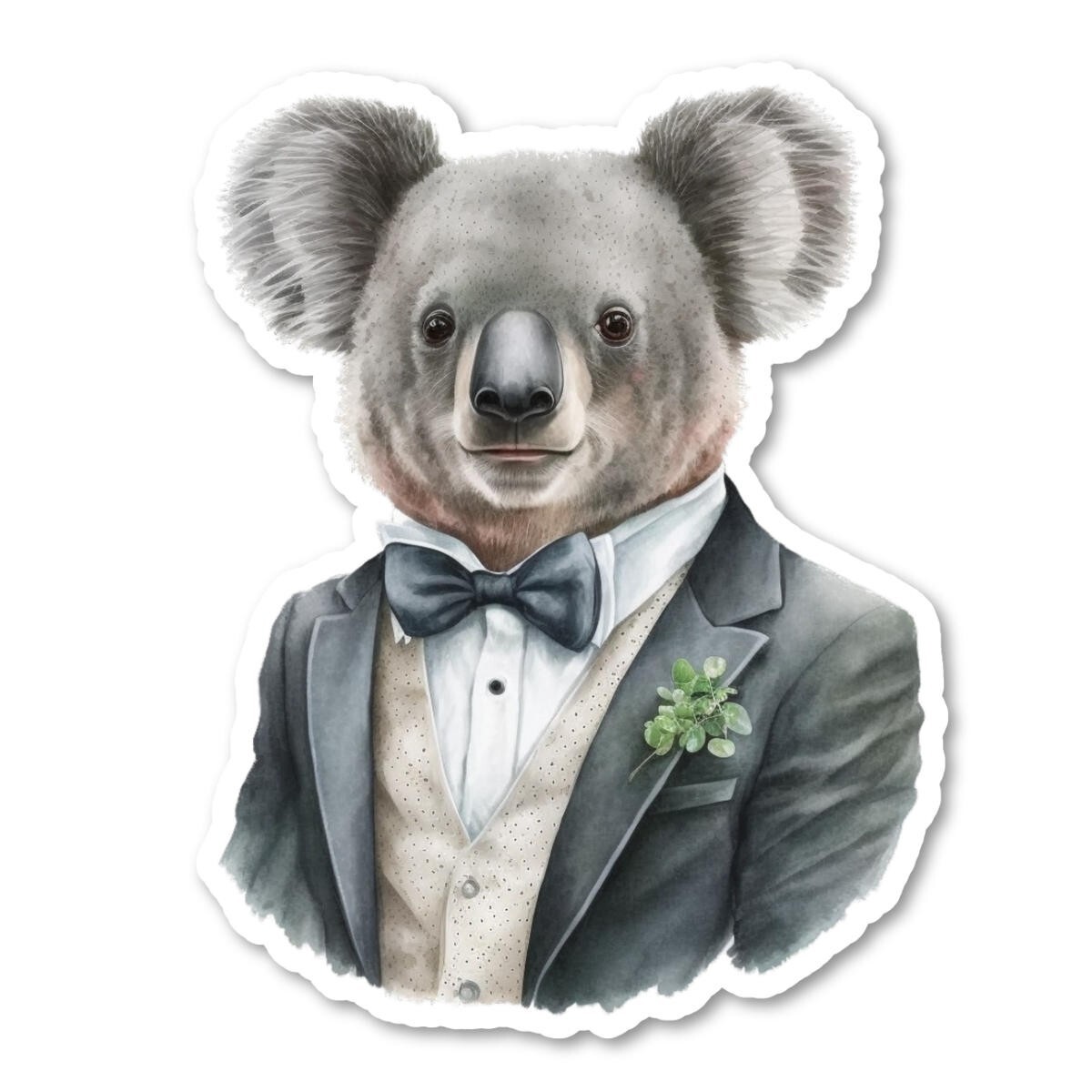Koala Vinyl Sticker, Water Resistant, Water Bottle, Laptop, 
