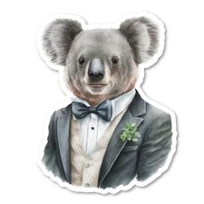 Koala Vinyl Sticker, Water Resistant, Water Bottle, Laptop, Indoor use, 2 sizes