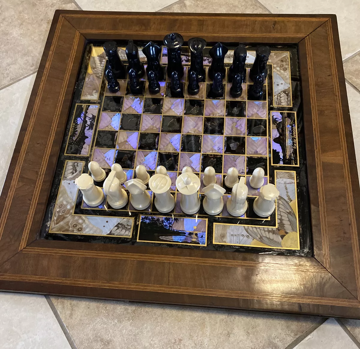 For Christmas, my mom got me a hand crafted chess set made out of