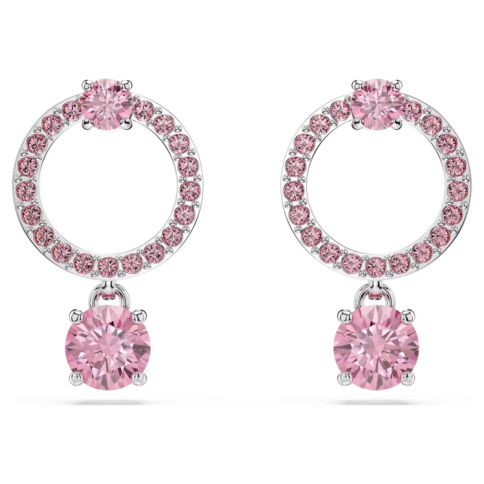 Orecchini Swarovski Stud Attract Pendenti 5723565 Earrings Cristalli Rosa Donna