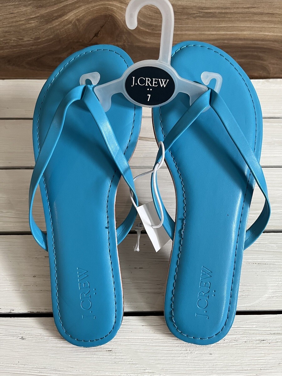 Crew Factory Women's Easy Summer Flip Flops in Azure Pool