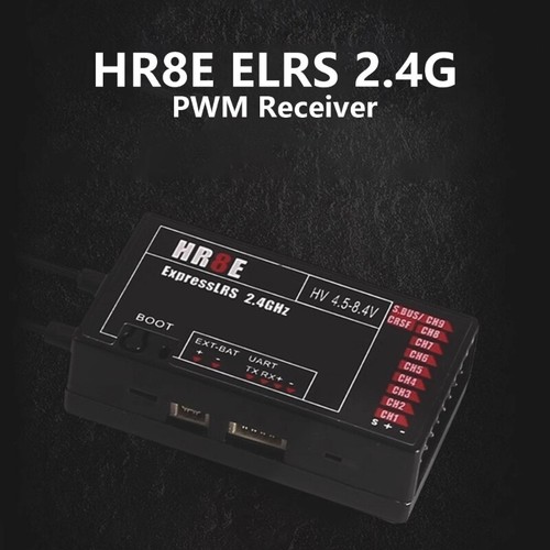 HR8E ELRS PWM Receiver 9-channel High Sensitivity Antennae for Fixed Wing Models - Zdjęcie 3 z 11