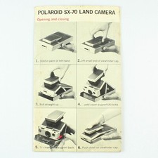 Polaroid SX-70 Instruction - Quick-Guide - Genuine Original