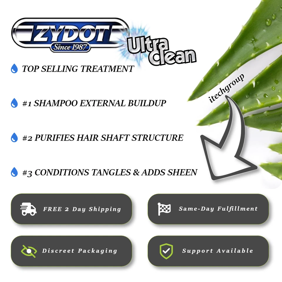 Champú y acondicionador Zydot Ultra Clean Detox para método Macujo (paquete de 3) Foto 2 de 4