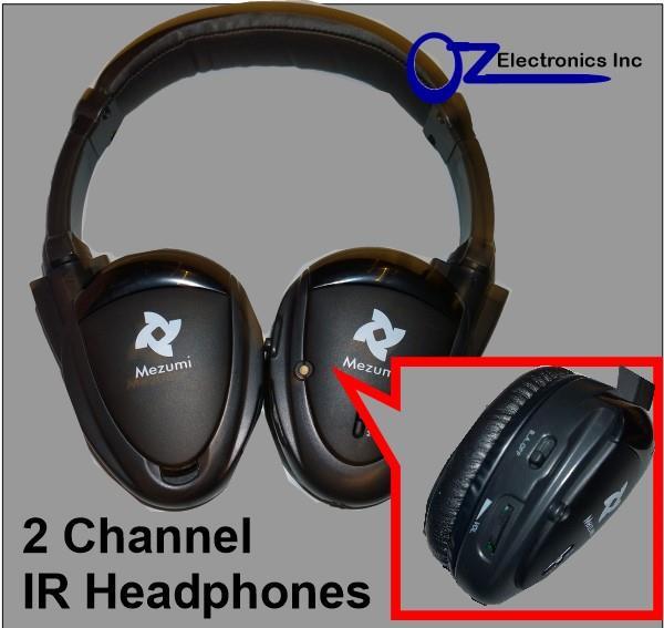 UNIVERSAL IR Infrared Headphones compatible with Alpine CLARION CAR DVD
