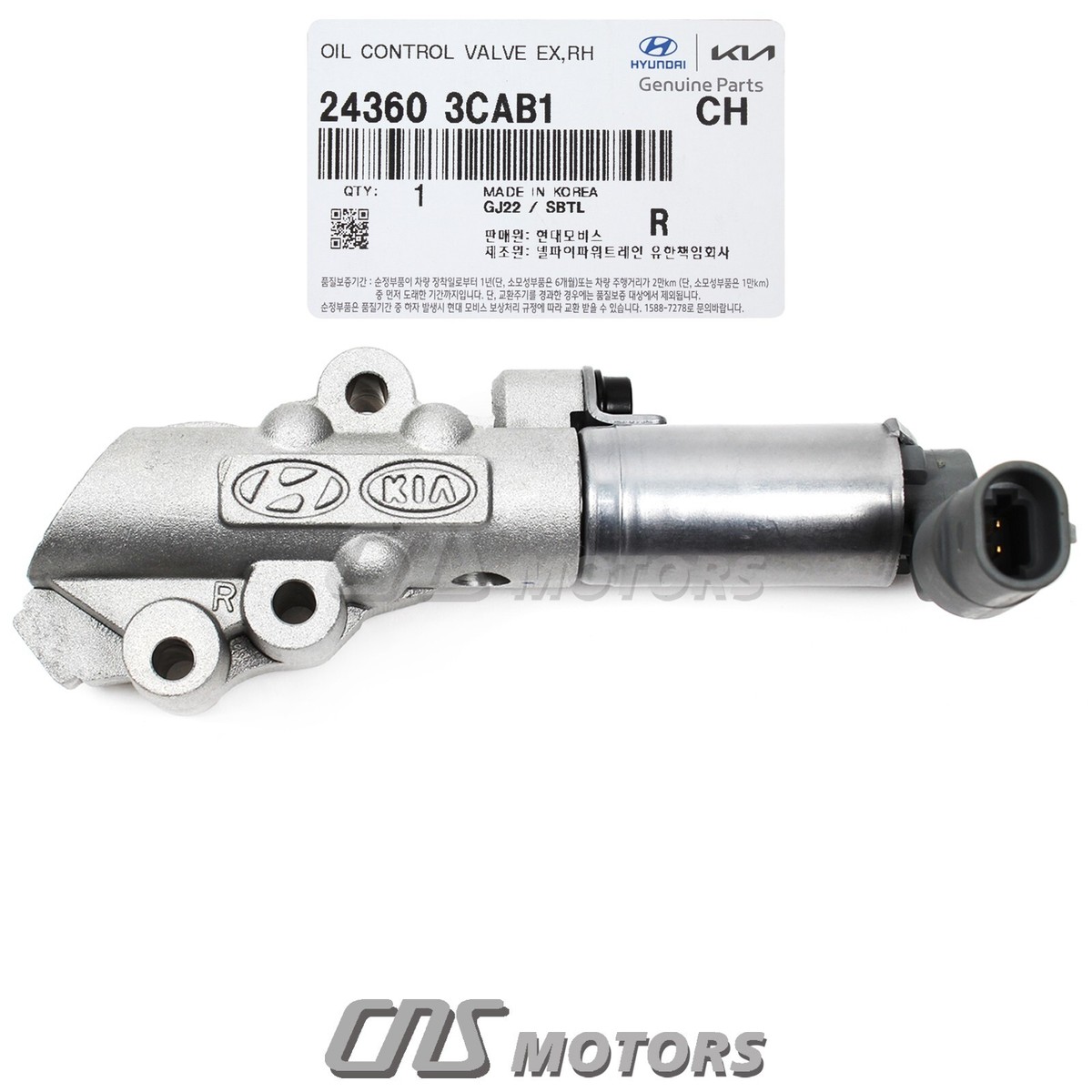 Genuine Oil Control Valve Right For Hyundai Azera Genesis Santa Fe