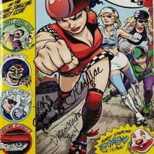 Roller Derby Autographed Comic Book 2008 Signed Rose City Rollers True Tales T9