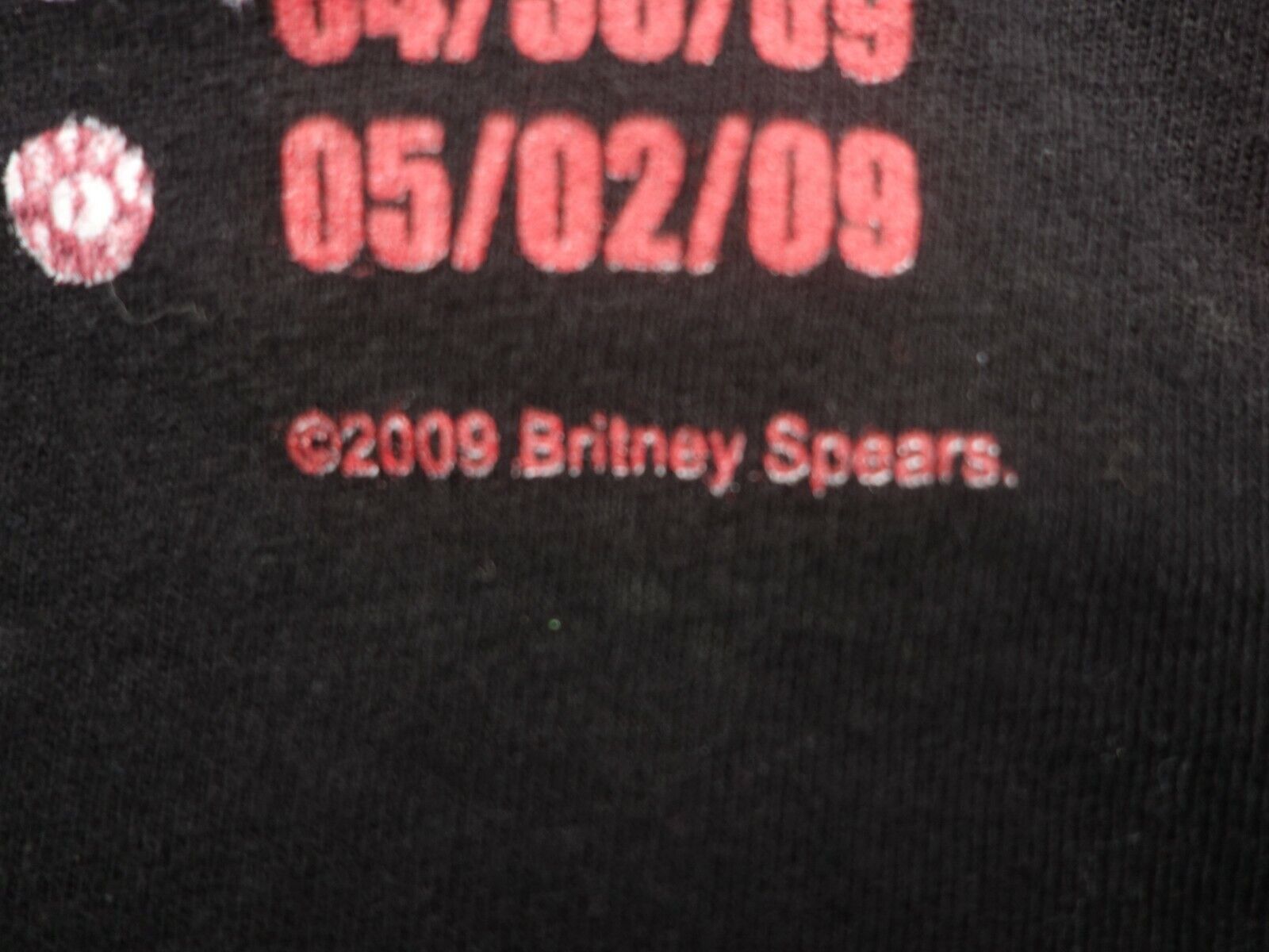 BRITNEY SPEARS vintage t shirt TOUR 2009 PIECE OF… - image 7