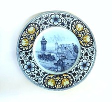 XXL Wandteller um 1900 N&uuml;rnberg Burg Nordost H.H. & Cie Teller B-03